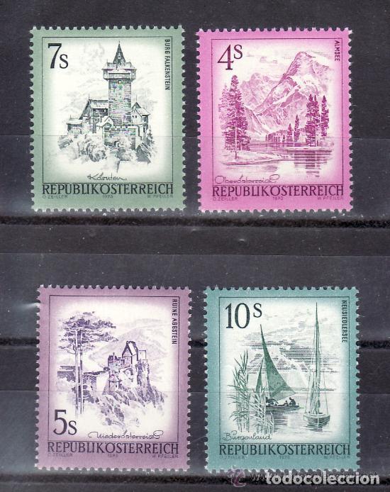 Sellos: Austria 1973 Ivert 1259/62 *** Serie B&aacute;sica - Paisajes