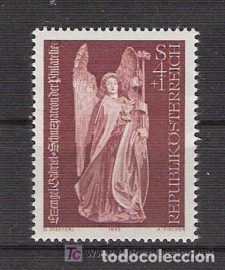 Sellos: Austria 1973 Ivert 1263 *** D&iacute;a del Sello - Escultura - Arcangel San Gabriel