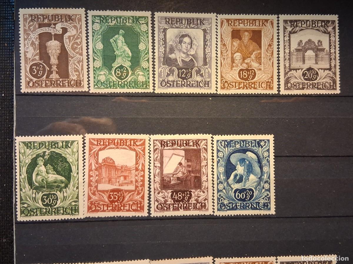 Sellos: AUSTRIA, 1947, CAT.YT. 675/684. FALTA YT.677.