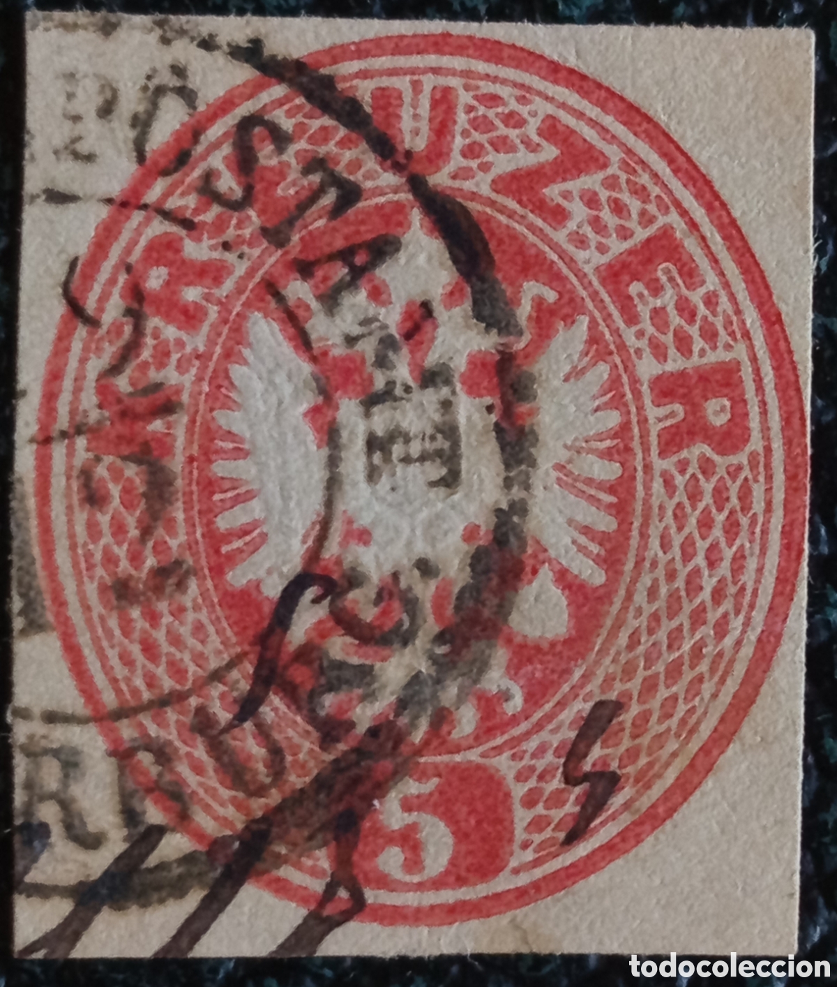Sellos: Sello Austria 1863 5kr Usado Matasellos Steinbr&uuml;ck Eslovenia - Yvert #24 (