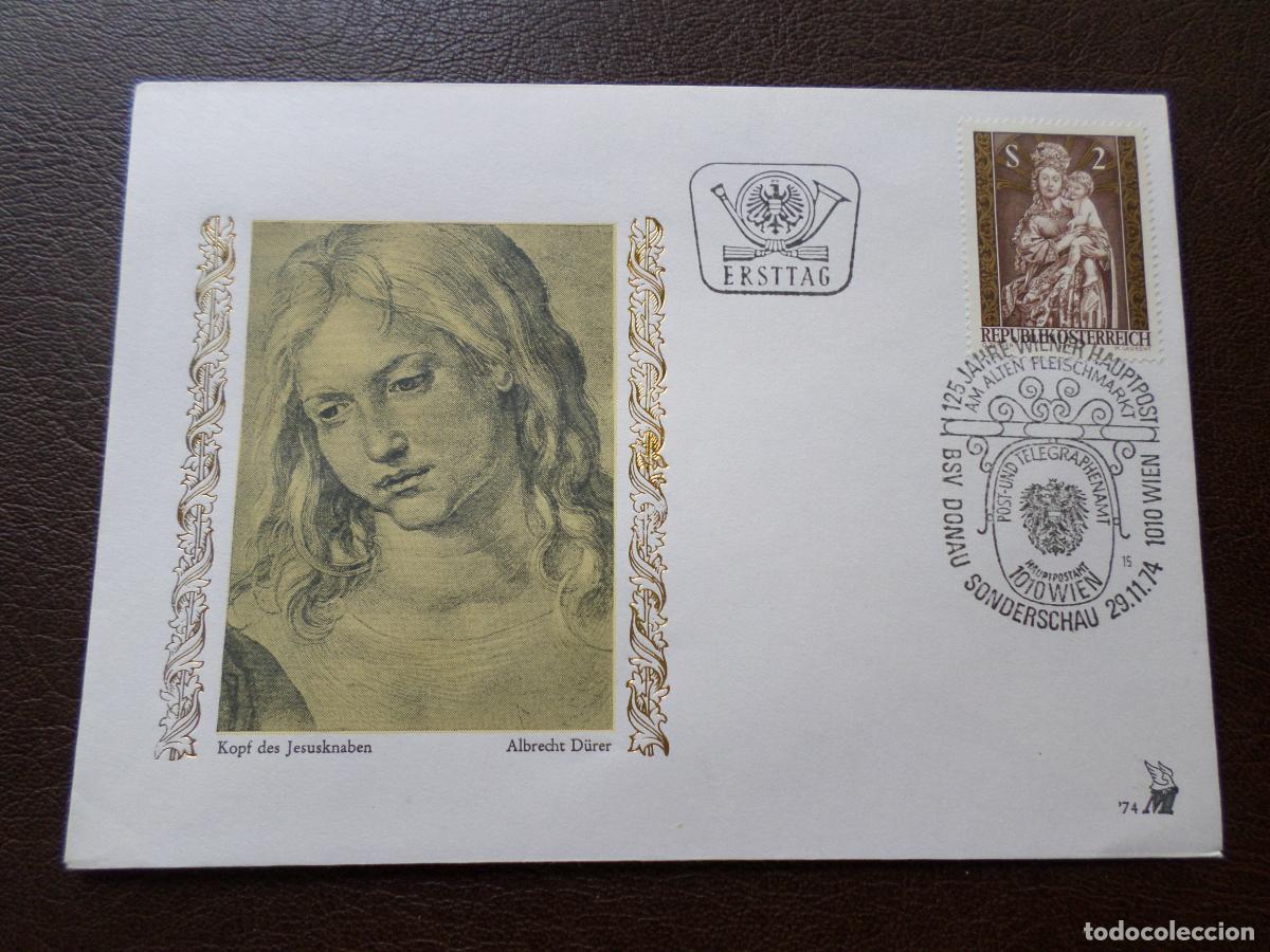 Sellos: austria, 1974, navidad, Yvert 1300, sobre con matasellos especial