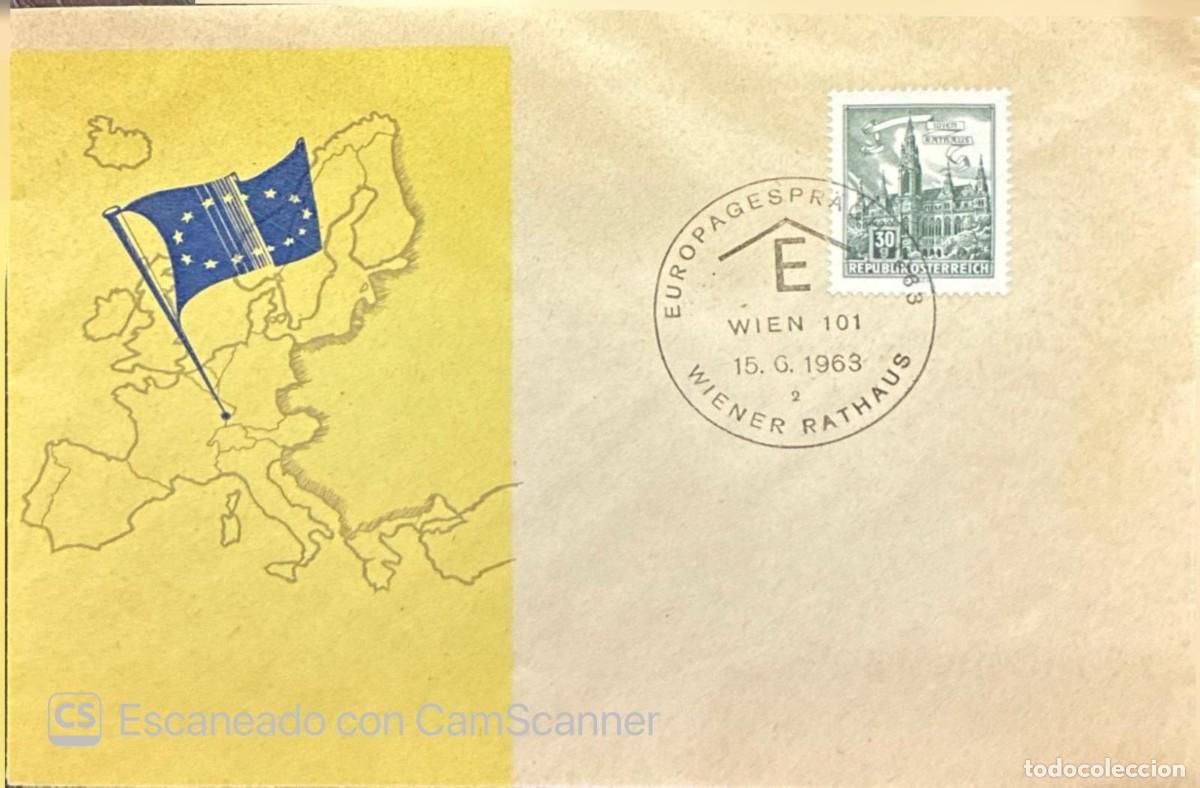 Sellos: MI) 1963 AUSTRIA, SPECIAL COMMEMORATIVE COVER, 6TH EUROPEAN DIALOGUE (COLLOQUIUM) OF THE CITY OF VIE