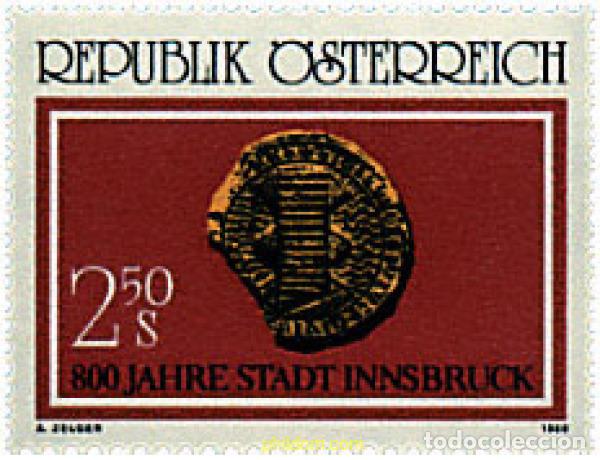 Sellos: 120234 MNH AUSTRIA 1980 800 ANIVERSARIO DE LA CIUDAD DE INNSBRUCK