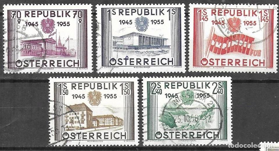 Sellos: SELLOS USADOS DE AUSTRIA 1955, YT 845/ 49