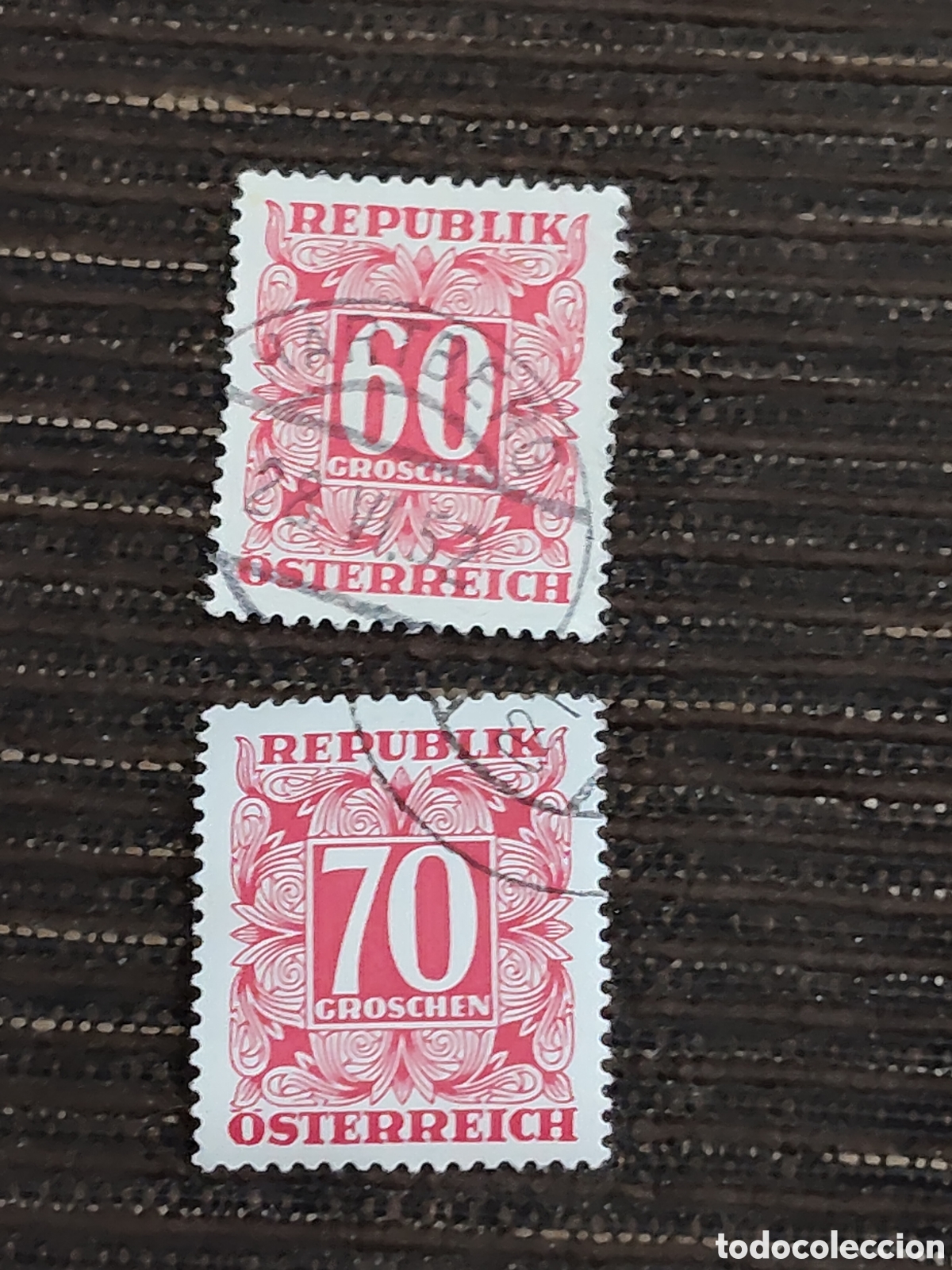 Sellos: 2 sellos de Austria tasas 1949 - Foto 1