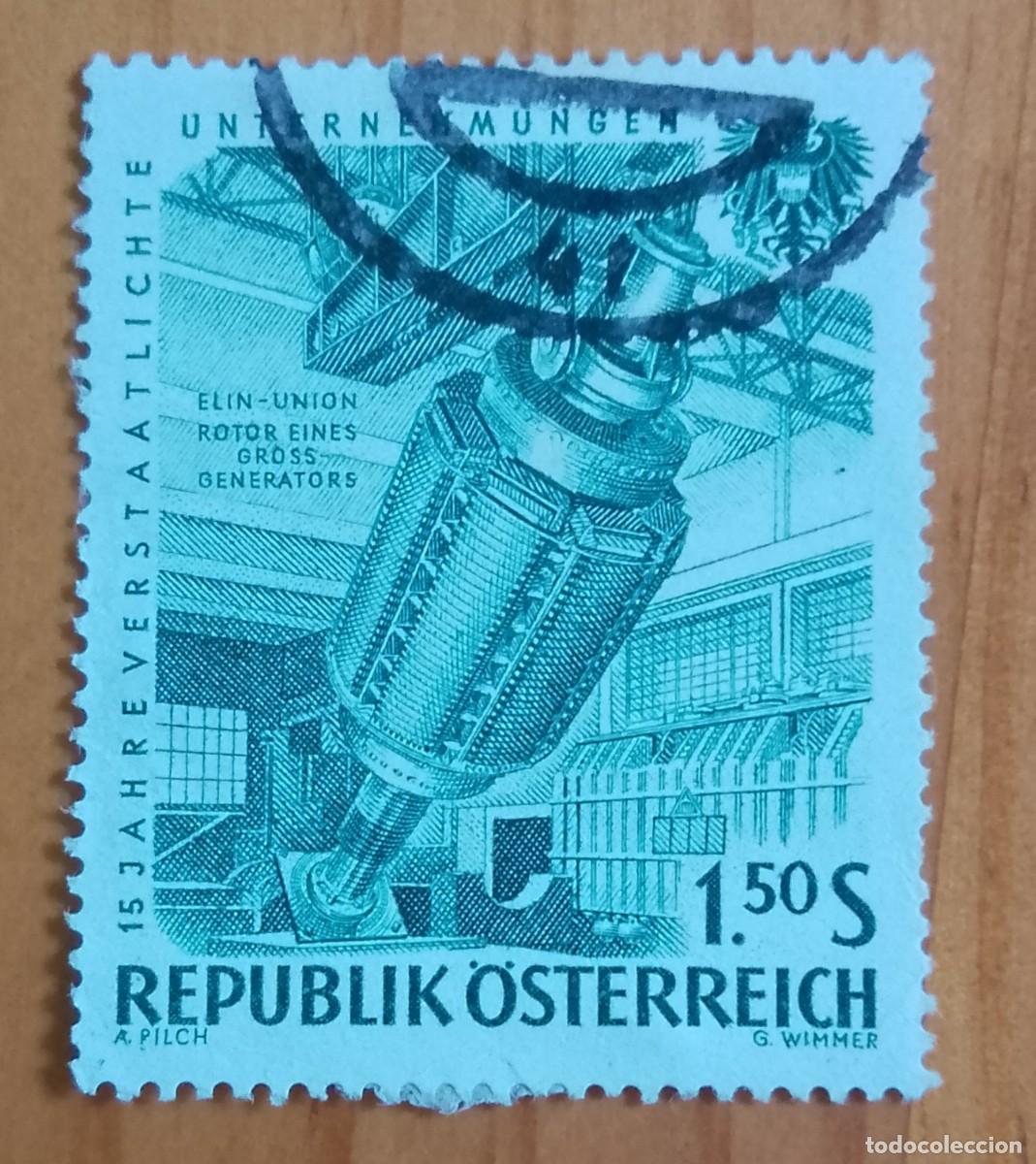 Sellos: AUSTRIA - V/F 1,50 S - ROTOR DE UNI&Oacute;N ELIN DE UN GENERADOR GRANDE - VER DESCRIPCI&Oacute;N
