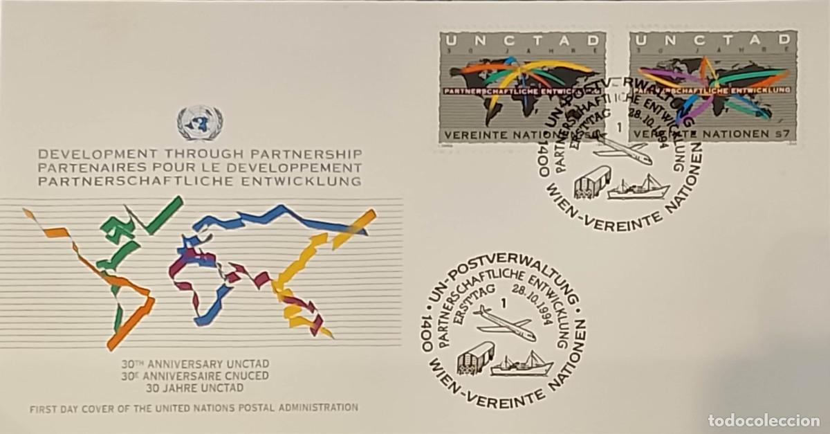 Sellos: TS) 1994, AUSTRIA, OFFICIAL UNITED NATIONS ADMINISTRATION FIRST DAY COVER COMMEMORATING THE &rdquo;30TH AN