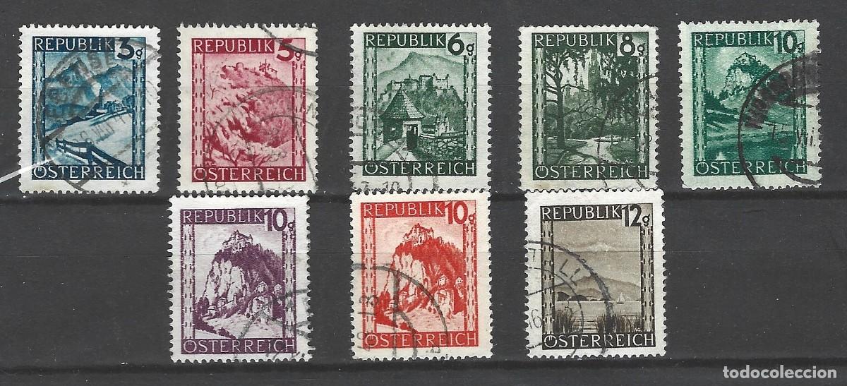 Sellos: AUSTRIA - LOTE DE 8 SELLOS DE UNA SERIE - MAYOR - SELLADOS
