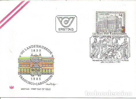 Francobolli: FDC AUSTRIA 150 JHARE LANDESMUSEUM FRANCISCO CAROLINUM LINZ 1983