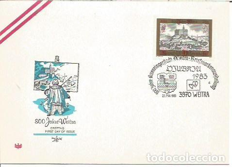 Sellos: FDC AUSTRIA ERSTTAG 800 JHARE WEITRA 1983 - Foto 1