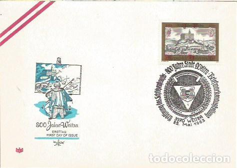 Sellos: FDC AUSTRIA ERSTTAG 800 JHARE WEITRA 1983 - Foto 1
