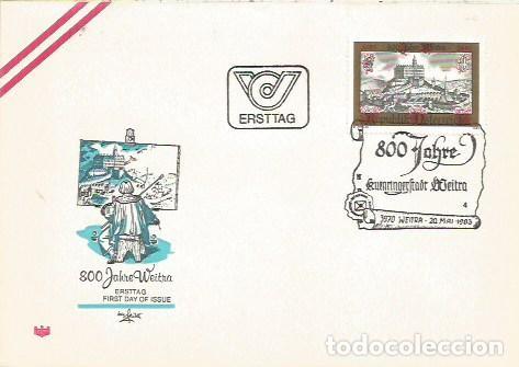 Sellos: FDC AUSTRIA ERSTTAG 800 JHARE WEITRA 1983