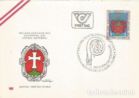 Sellos: FDC AUSTRIA ERSTTAG 900 JHAR JUBILAUM DER GRUNDUNG DES STIFTES GUTTWEIG 1983