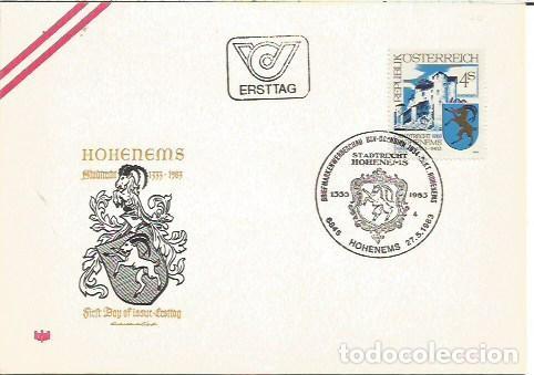 Sellos: FDC AUSTRIA ERSTTAG HOHENEMS 1983