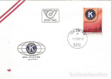 Sellos: FDC AUSTRIA ERSTTAG KIWANIS INTERNATIONAL WELT U EUROPAKONGRESS SALZBURG 1983