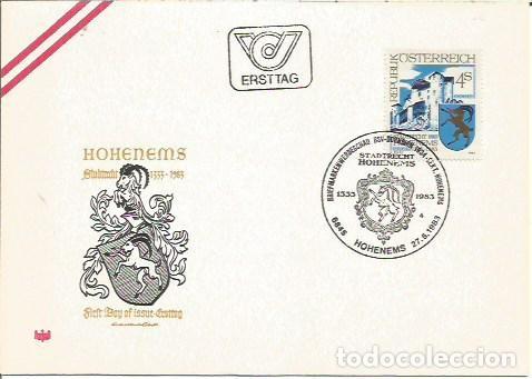 Sellos: FDC AUSTRIA ERSTTAG STADTRECHT HOHENEMS 1983