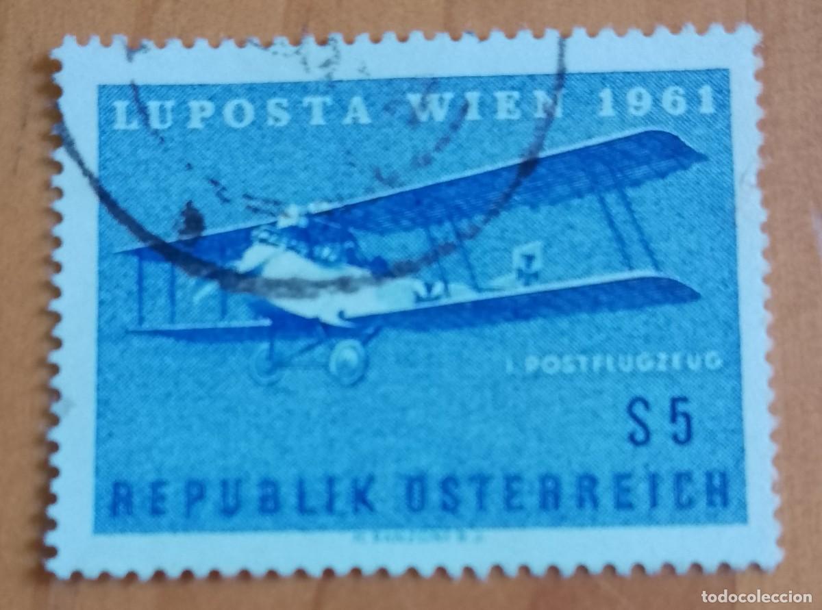 Sellos: AUSTRIA - V/F 5 S - PRIMER AEROPLANO, EXPOSICI&Oacute;N AEROFILAT&Eacute;LICA EN VIENA, 1961 - VER DESCRIPCI&Oacute;N