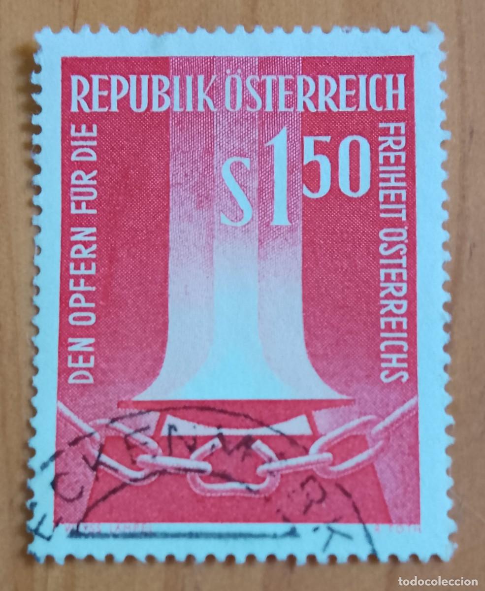 Sellos: AUSTRIA - V/F 1,50 S - EN MEMORIA DE LOS H&Eacute;ROES DE LA LIBERTAD - VER DESCRIPCI&Oacute;N
