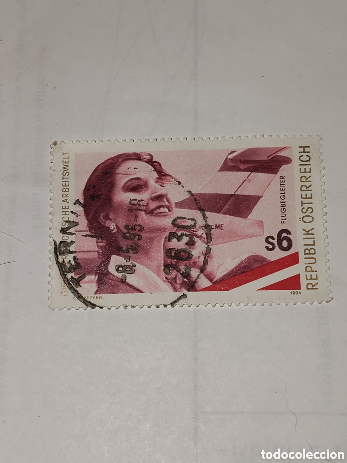 Sellos: Sello de Austria el mundo del trabajo Azafata de vuelo 1994