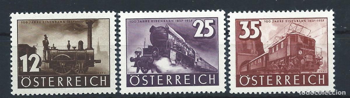 Sellos: Autriche N&deg;503/05** (MNH) 1937 - Chemin de fer &rdquo;Locomotives&rdquo;