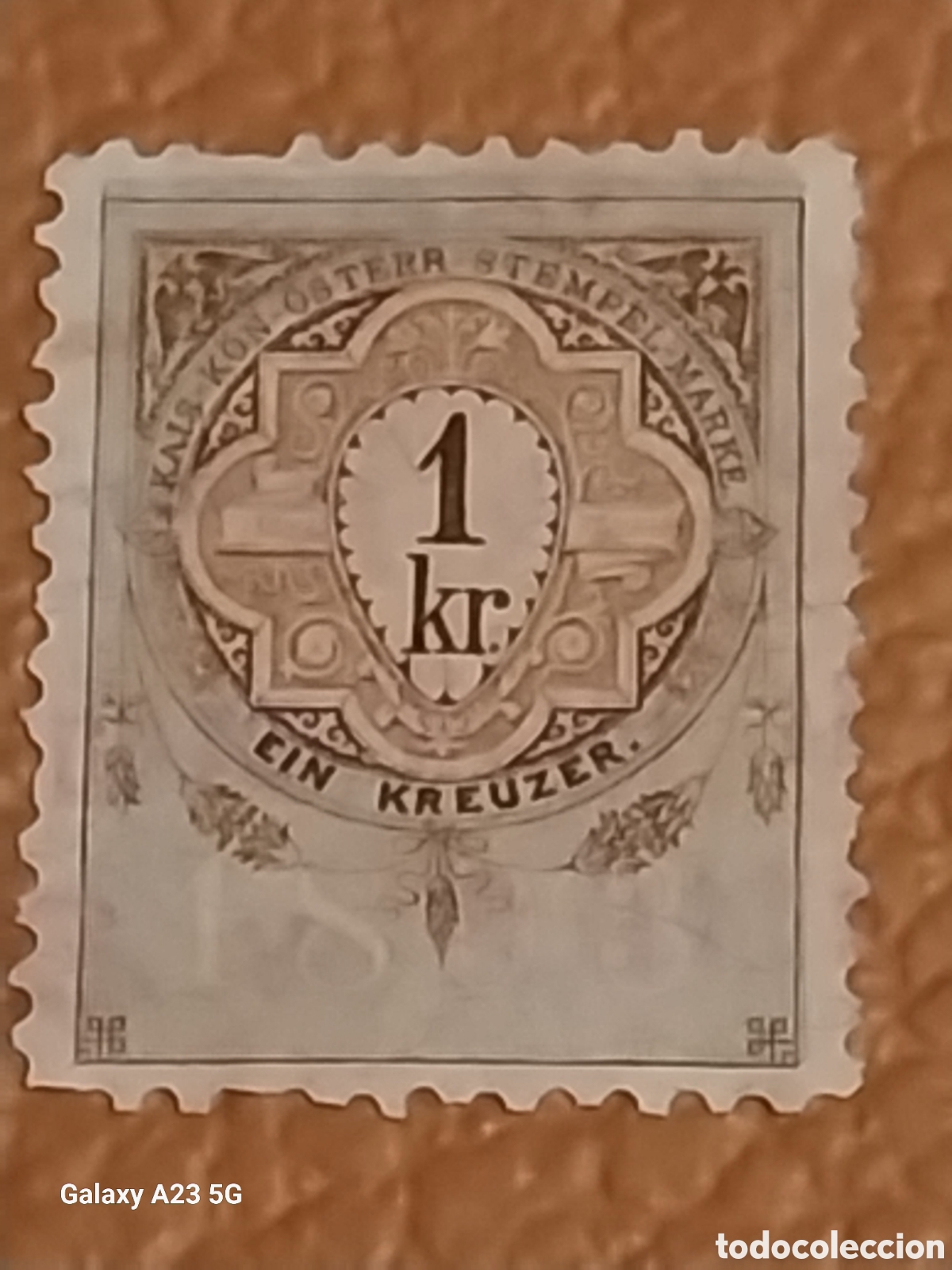 Timbres: Sello Fiscal Austria 1898 Stempelmarke 1 Kreuzer Cat Barefoot 133 Usado