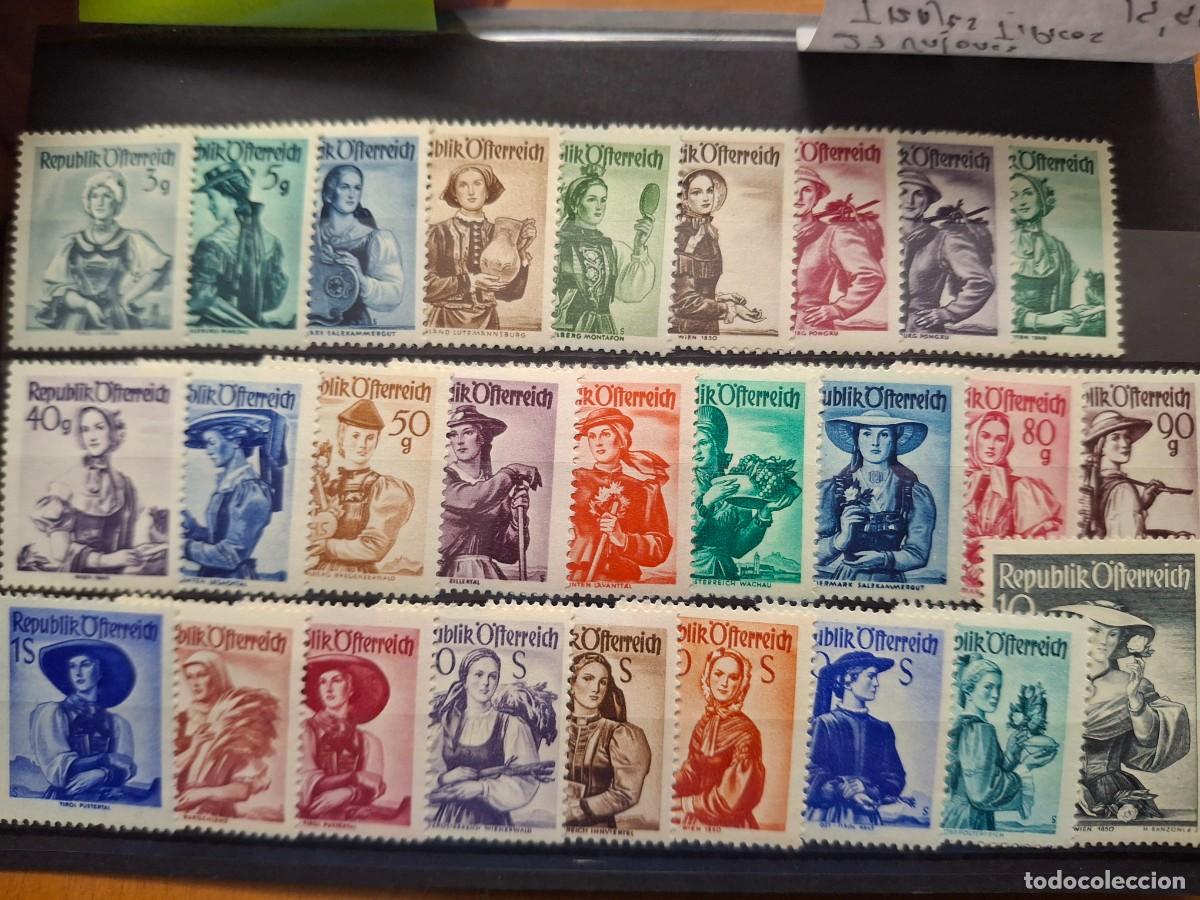 Sellos: HB1635 GRANDES SERIES MUNDIALES sellos AUSTRIA a&ntilde;o 1948* 27 valores trajes tipicos