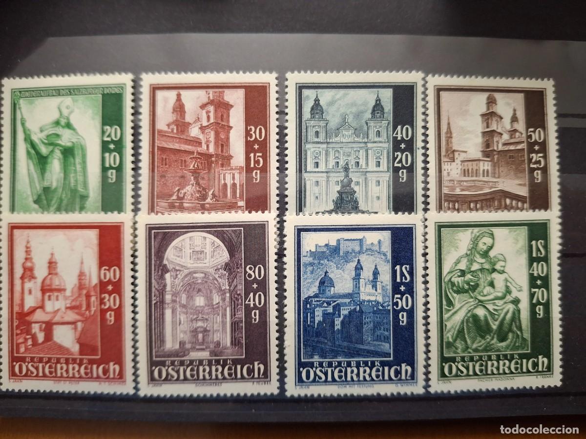Sellos: HB1703 GRANDES SERIES MUNDIALES AUSTRIA 1948 Yvert 755/762* v.c. 36 &euro;