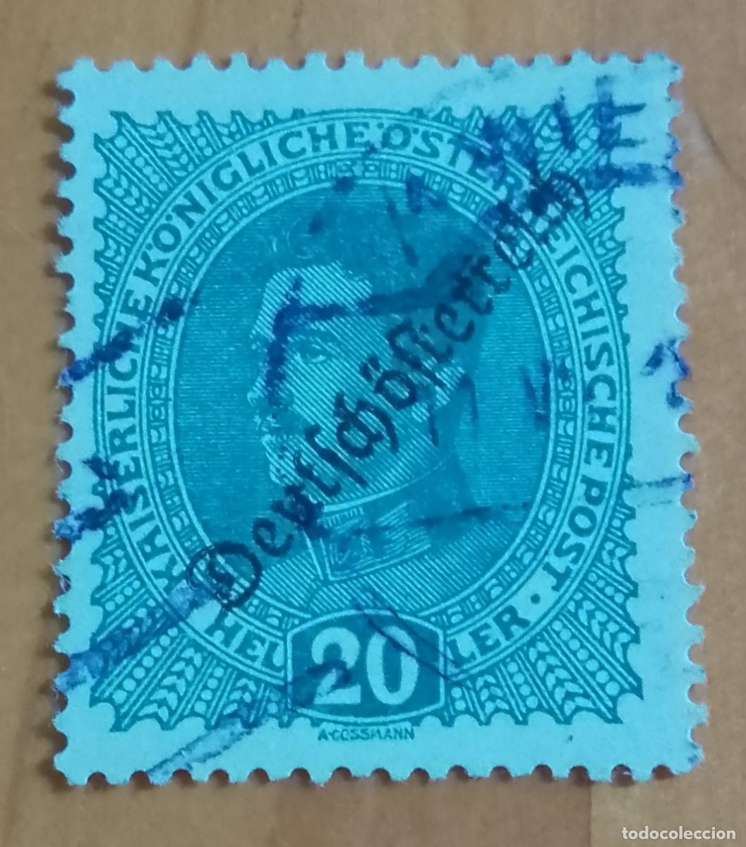 Sellos: AUSTRIA - V/F 20 HELLER - MONARQUIA, REY, EMPERADOR FRANCISCO JOS&Eacute; I, 1848-1916 - VER DESCRIPCI&Oacute;N