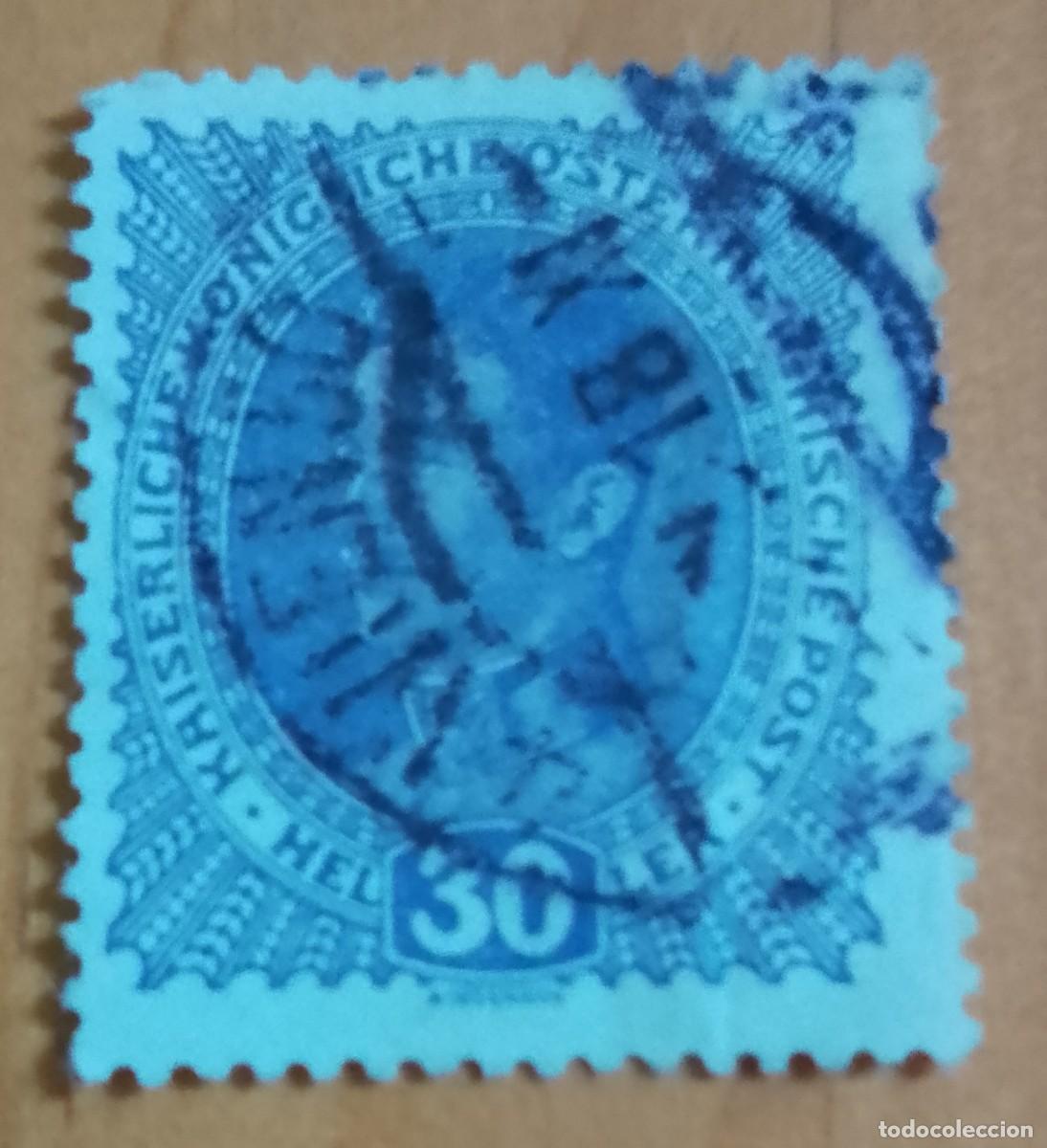 Sellos: AUSTRIA - V/F 30 HELLER - MONARQUIA, REY, EMPERADOR FRANCISCO JOS&Eacute; I, 1848-1916 - VER DESCRIPCI&Oacute;N