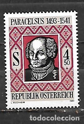 Sellos: 1991: 450 Aniv. de la muerte del m&eacute;dico Philippus Aureolus Theophrastus Bombastus (MNH**)
