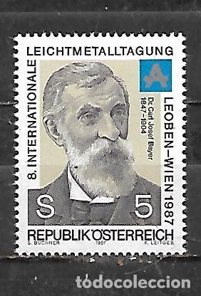 Sellos: 1987: Centenario del nacimiento del qu&iacute;mico Carl Josef Bayer, 1847 - 1904 (MNH**)