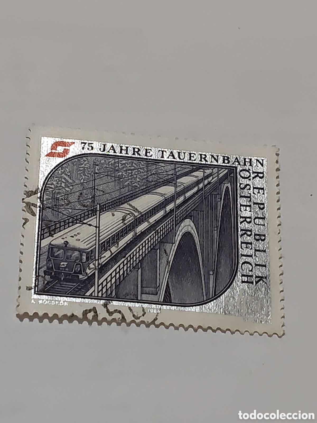 Sellos: Sello de Austria 75 aniversario de la linea ferroviaria Tauern 1984
