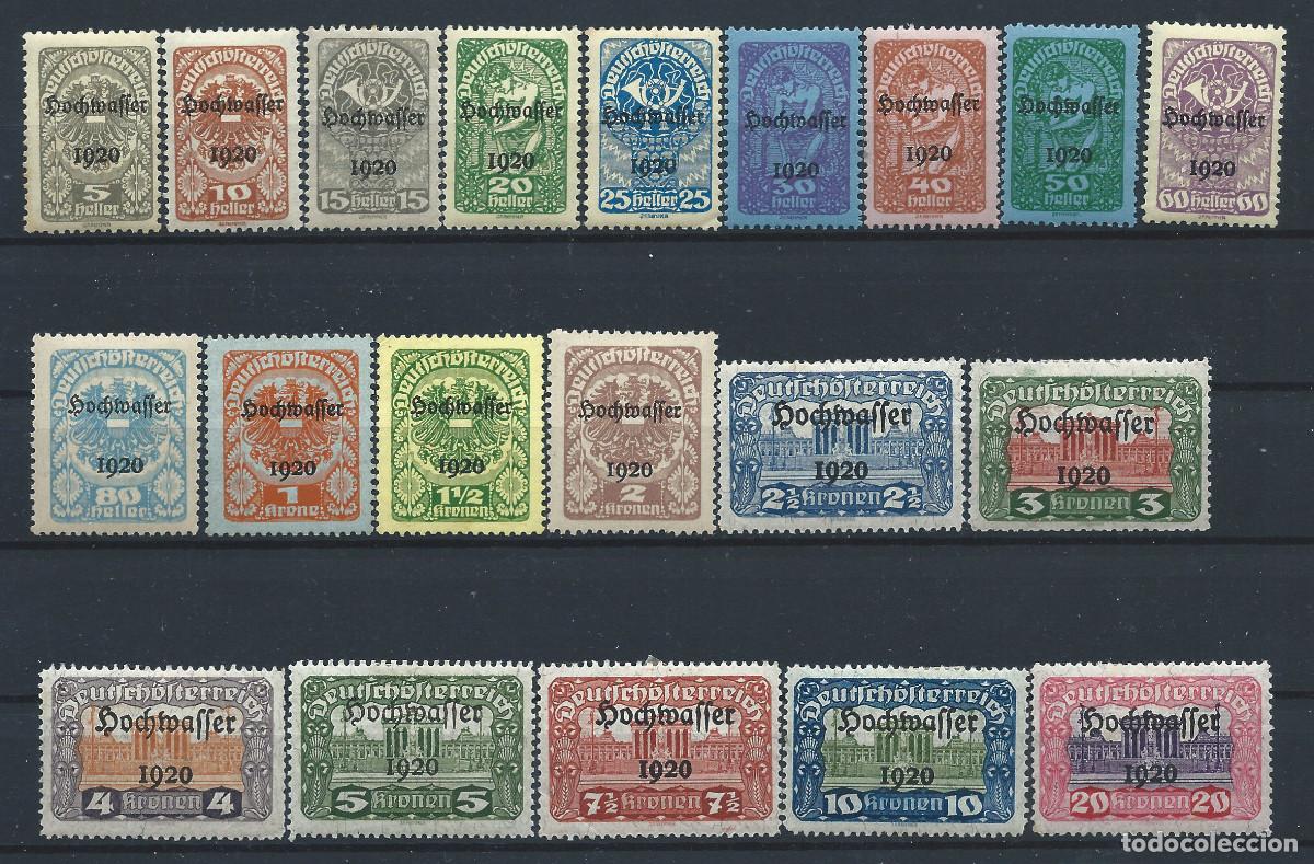 Sellos: Autriche N&deg;232/51* (MH) 1921 - Inondation de 1920
