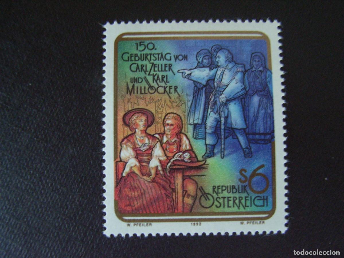 Sellos: AUSTRIA N&ordm; YVERT 1890*** A&Ntilde;O 1992. 150 ANIV. NACIMIENTO COMPOSITORES CARL ZELLER Y KARL MILLOCKER