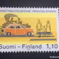 Sellos: FINLANDIA Nº YVERT 813*** AÑO 1979. EVOLUCION AUTOMOVILES Y SEGURIDAD VIAL