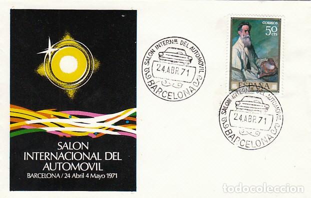 Sellos: AÑO 1971, SALON DEL AUTOMOVIL DE BARCELONA, EN SOBRE OFICIAL - Foto 1 - 163768226