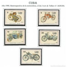 Sellos: CUBA. AÑO 1985. 5 SELLOS NUEVOS. MOTOCICLETAS. MOTORCICLES. YVERT: 2635/39**