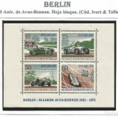 Sellos: BERLIN 1971. YVERT HB 3 **. 50º ANIVERSARIO DE AVUS-RENNEN. DEPORTES – AUTOMOVILISMO