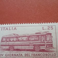 Sellos: SELLO ITALIA NUEVO. 1972. DIA DEL SELLO. AUTOBÚS. TRANSPORTE. COCHE.. Lote 365603966