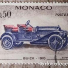 Sellos: SELLO USADO MONACO 1961 COCHES GRAN PREMIO RACING CARS BUICK 1910. Lote 374827994
