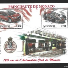 Sellos: MONACO HB 95** - AÑO 2009 - AUTOMOVILES - 120º ANIVERSARIO DEL AUTOMOVIL CLUB DE MONACO