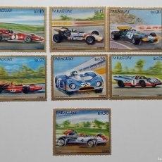 Sellos: 7 STAMPS SELLOS PARAGUAY COCHES DE CARRERAS. RACE CARS. 1972