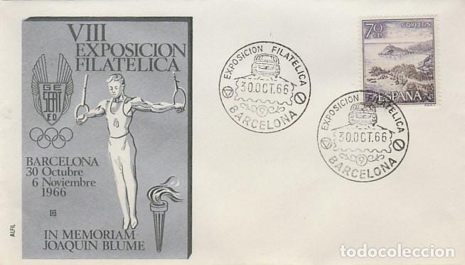 Sellos: A&ntilde;o 1966, Seat de Barcelona, exposicion filatelica, en sobre de alfil
