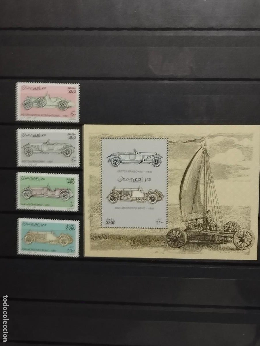 Sellos: 28.04/ Somalia.1999. Ser&iacute;a completa+ bloque en nuevo. Coches