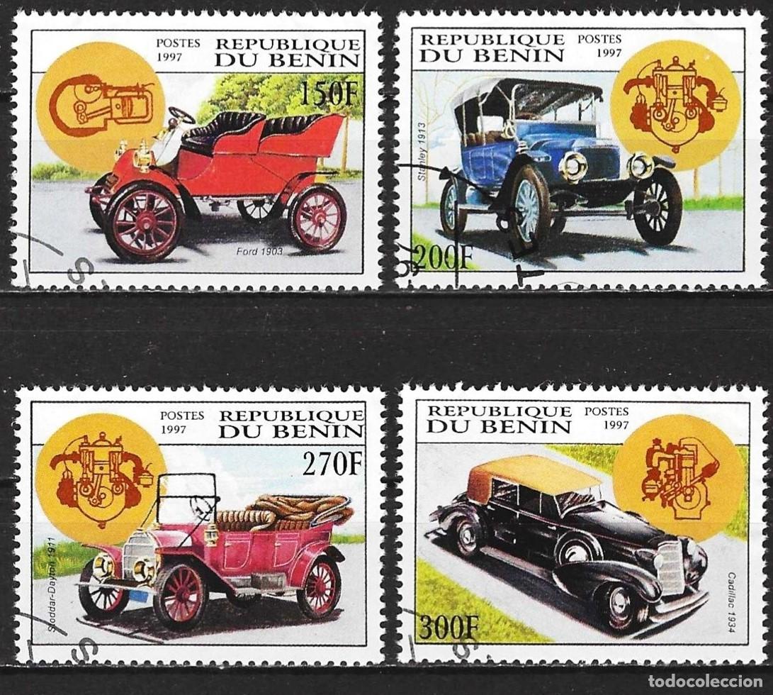 Sellos: Benin 1997 - Mi 951 a 954 - YT 751 a 754 - Coches antiguas