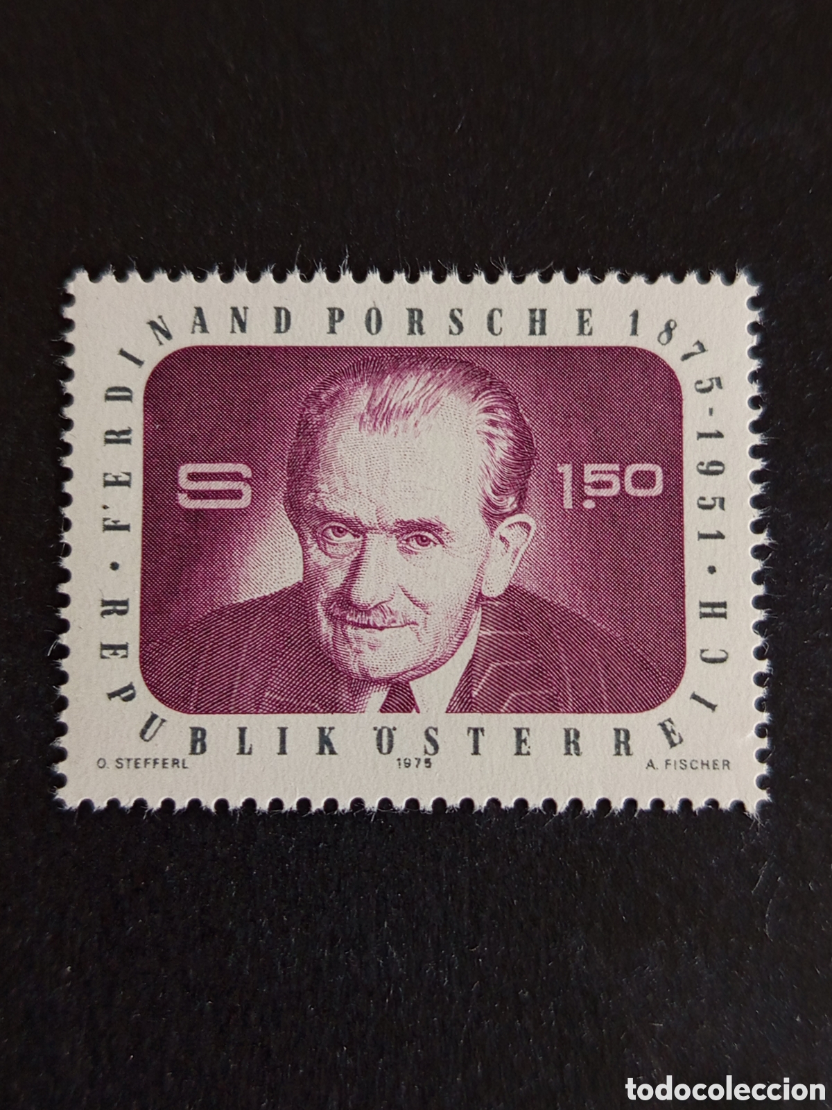 Sellos: AUSTRIA, 1975. Ferdinand Porsche, ingeniero. Yvert 1320. Pedido m&iacute;nimo 3 &euro;. Ver fotos.Serie completa