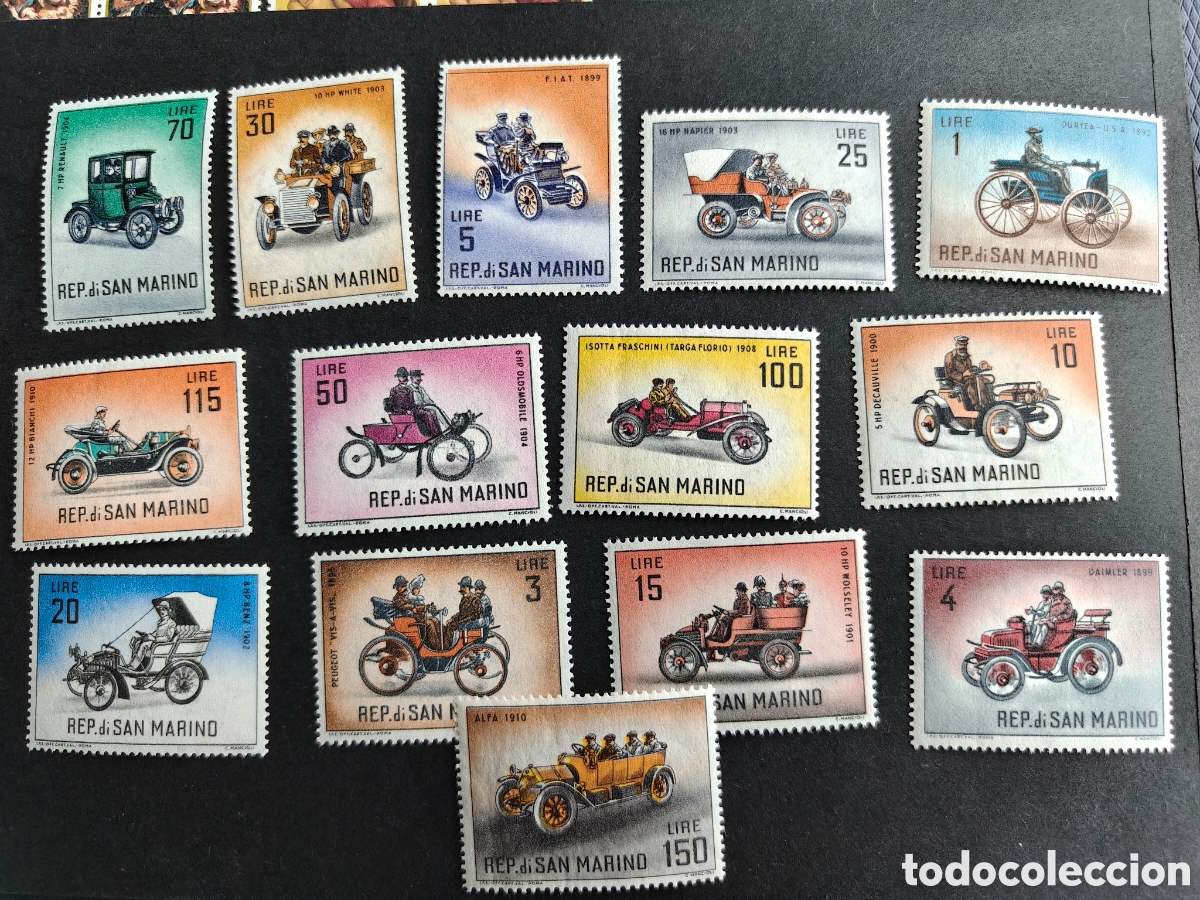 Briefmarken: San Marino sellos Coches Clasicos sellos nuevos ***