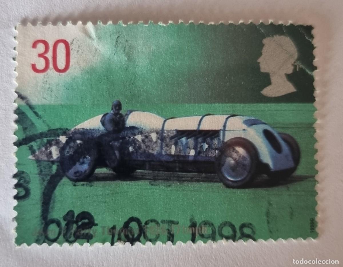 Briefmarken: SELLO USADO GRAN BRETA&Ntilde;A 1998 Poseedores del r&eacute;cord brit&aacute;nico de velocidad en tierra John G. Parry T