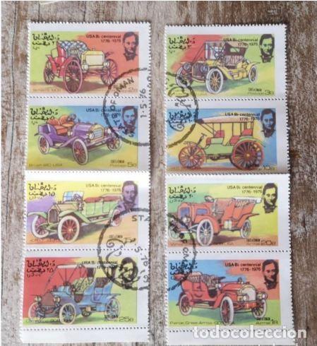 Briefmarken: COCHES ANTIGUOS OMAN 8 SELLOS USADOS 1976