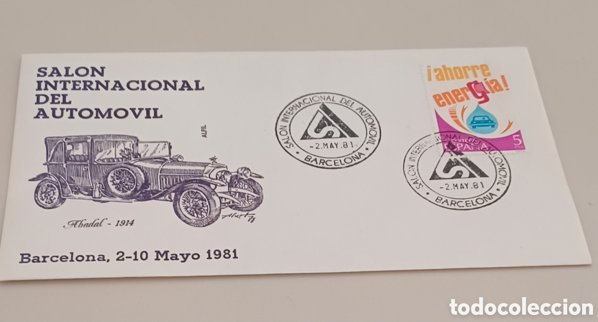 Sellos: Sobre Sal&oacute;n Internacional Automovil 1981